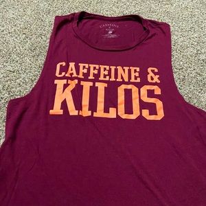 Caffeine & Kilos workout tank - Large